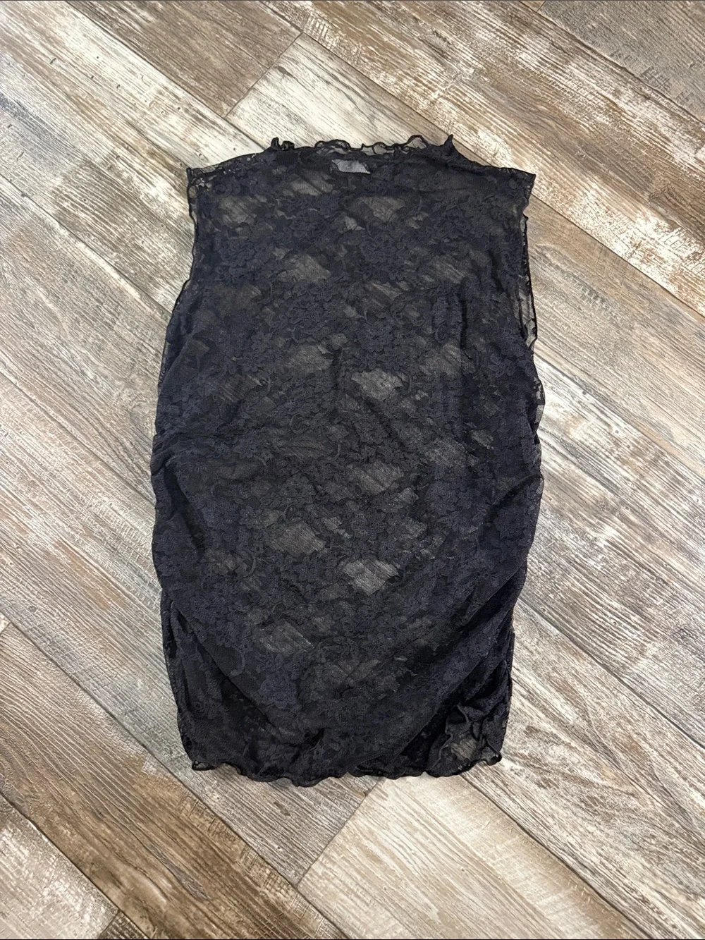 Free People Black Lace Sheer Tube Top